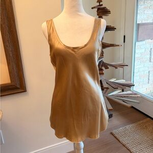 Nili Lotan Gold Satin Top